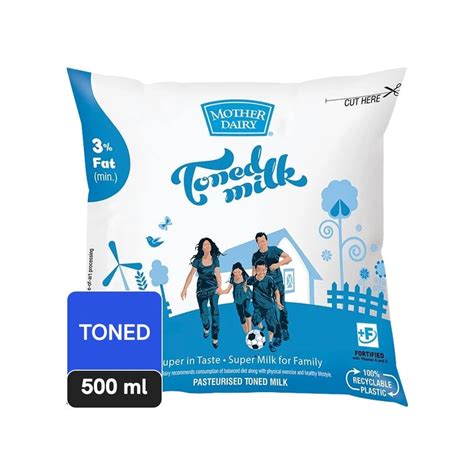 Mother Dairy Toned Fresh Milk Price Buy Online At ₹27 In India