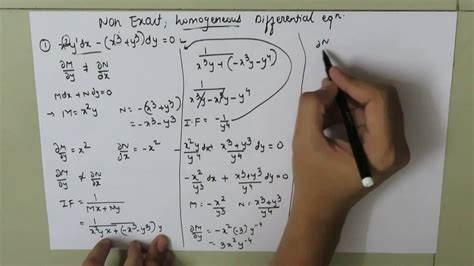 Also we consider fourier series solutions of linear differential operator equations. non exact homogeneous differential equation - YouTube
