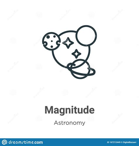 Magnitude Outline Vector Icon. Thin Line Black Magnitude Icon, Flat 
