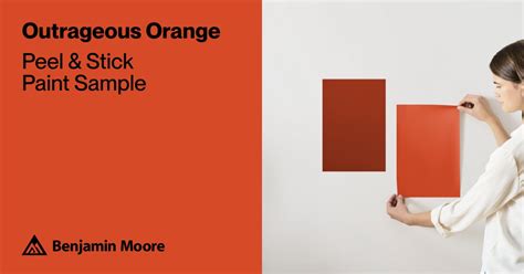 Outrageous Orange Paint Sample By Benjamin Moore 2013 10 Peel