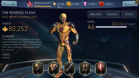 Injustice 2 Mobile Reverse Flash Full Gear In Arena Youtube