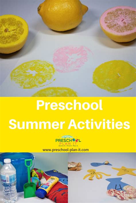 Preschool Summer Activities Theme In 2020 Summer Preschool Activities