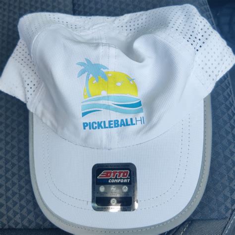 Dry Fit White Runners Hat Pickleballhi