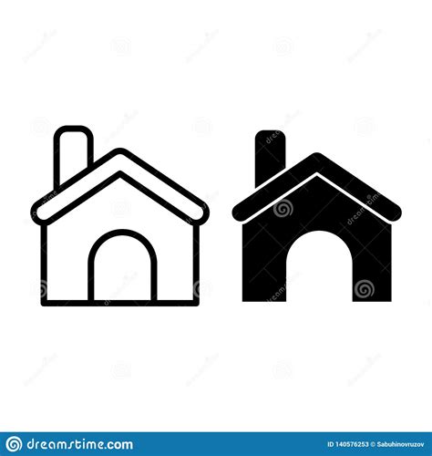 Home Line And Glyph Icon House Vector Illustration Isolated On White