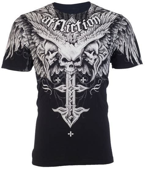 Egyptian tattoo ideas for men and women. AFFLICTION Mens T-Shirt DEATH EYES Skulls Tattoo ...