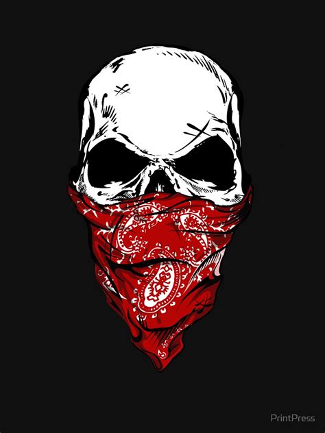 The los santos vagos (a.k.a northside vagos, northerners, lsv, or just the vagos) are a street gang featured in grand theft auto: "Badass Gang Skull With Red Bandana" Lightweight Sweatshirt by PrintPress | Redbubble