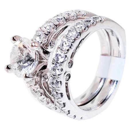 14K White Gold 1 00ct Diamond Bridal Set More Than Just Rings