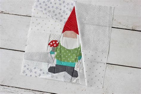 Forest Gnome Paper Pieced Pdf Quilt Block Pattern Etsy