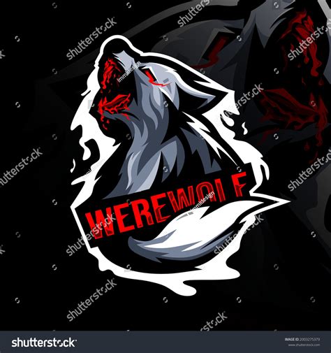 Werewolf Mascot Logo Esport Template Design Stock Vector Royalty Free 2003275379 Shutterstock