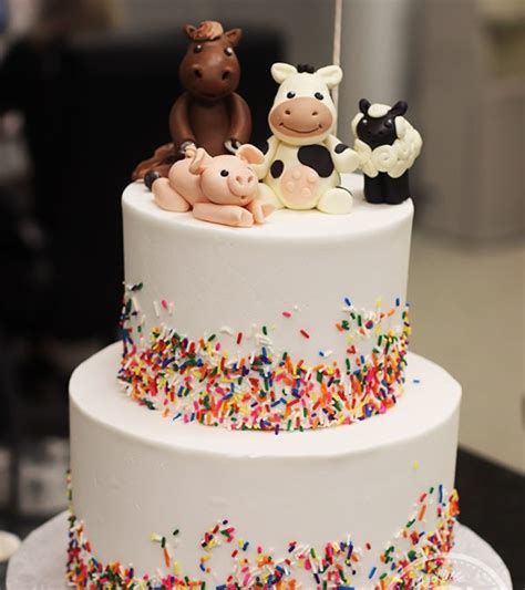 Not just a candlelight dinner or a big red cake, but something more. Baby Farm Animals Birthday Cake