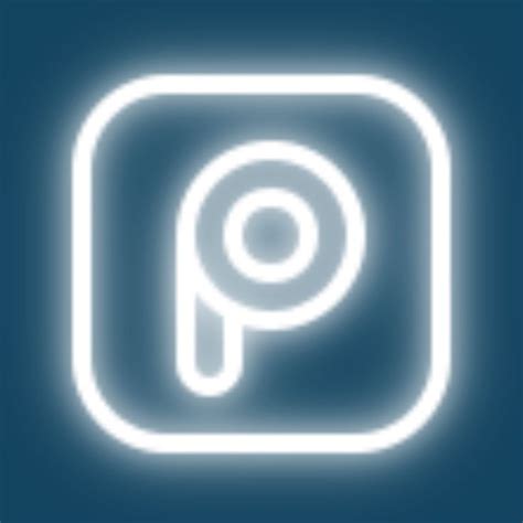 Neon Blue Picsart Logo App Logo Pin Logo Create Icon