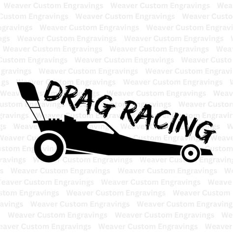Drag Race With Dragster Racer Svg Png Pdf Racing Track Car Cricut Silhouette Printable Race