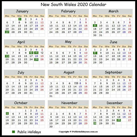 2022 Calendar Nsw With Public Holidays Latest News Update