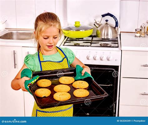 Girl Baking Cookies In The Oven Stock Image Image Of Homemade People 56326549