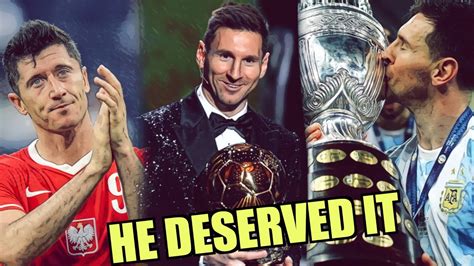 messi deserved ballon d or over lewandowski this year but lewandowski was robbed last year