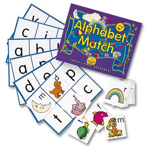 Alphabet Match Game Abc School Supplies