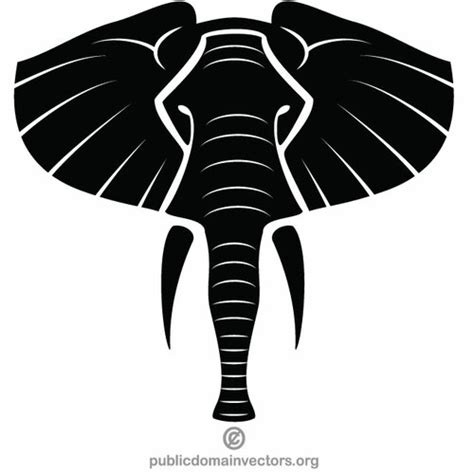 Elephant Vector Silhouette Public Domain Vectors