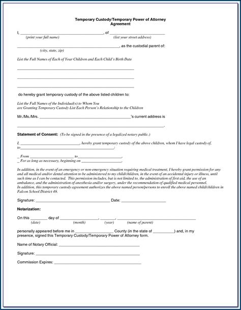 Grandparents Temporary Custody Form Form Resume Examples Qeyzwmlv8x