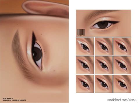 Basic Eyeliner N216 Sims 4 Makeup Mod Modshost