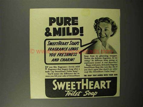 Az1058 1940 Sweetheart Soap Ad Pure And Mild Pure Products Soap Old