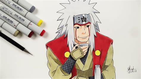 How To Draw Jiraiya From Naruto Printable Step By Ste