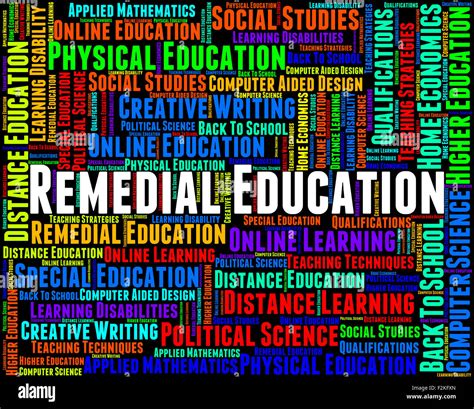 Remedial Education Showing Learning Learned And Tutoring Stock Photo