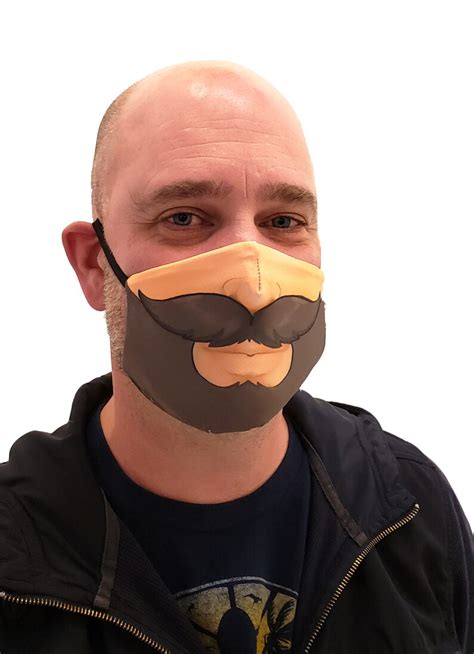 Fun Bearded Face Mask Face Guard Etsy Denmark