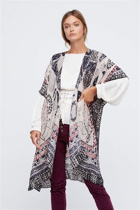 Shop Our Riviera Border Print Kimono At Free Share Style