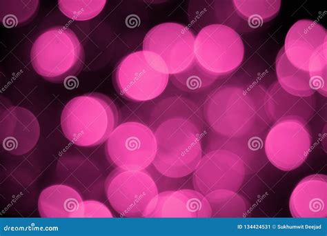 Pink Bokeh Abstract Light Black Background Stock Image Image Of