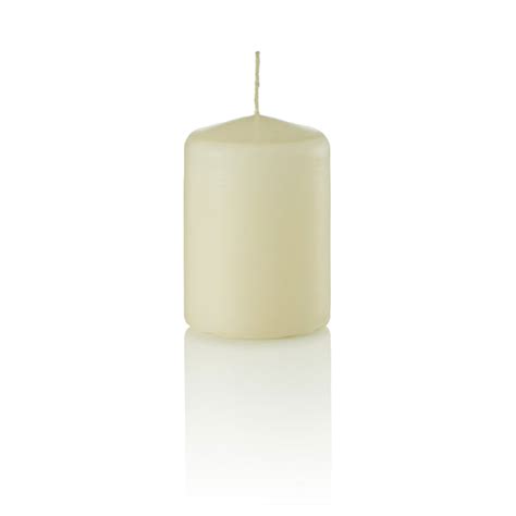 3 X 4 Inch Vanilla Pillar Candles Unscented Set Of 12