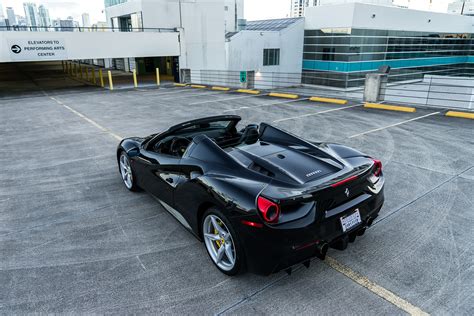 2018 Ferrari 488 Spider Black Mvp Miami Exotic Rentals