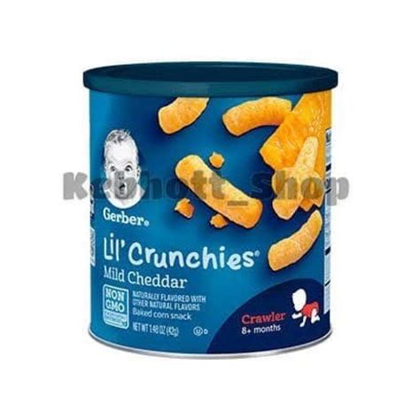 Promo Gerber Lil Crunchies Mild Cheddar Baked Corn Snack With Whole
