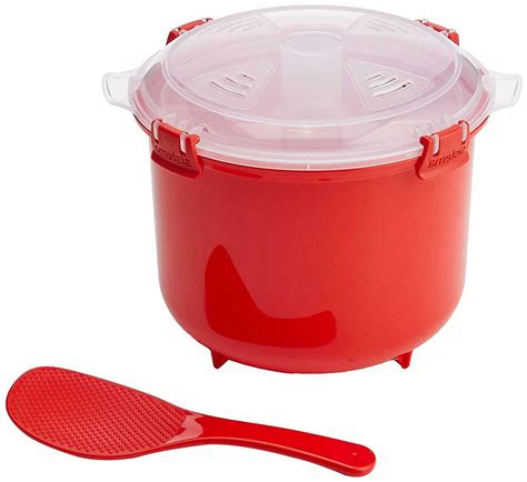 Microwave Collection Rice Cooker 26 L Red Plastic