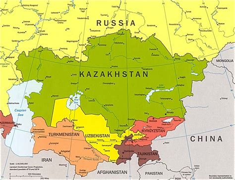 Map Of Eurasia Countries In Colour Are Members Of Eurasian Economic