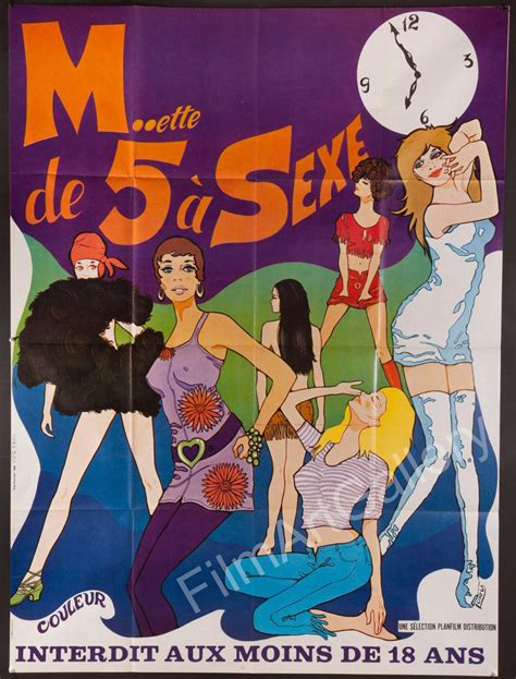 minette from 5 to sex movie poster 1970 french 1 panel 47x63