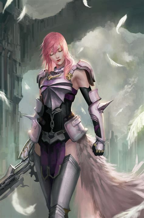 Phamoz Lightning Farron Final Fantasy Final Fantasy Xiii Final Fantasy Xiii 2 1girl Armor