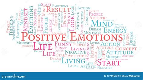 Positive Emotions Word Cloud Made With Text Only Stock Illustration