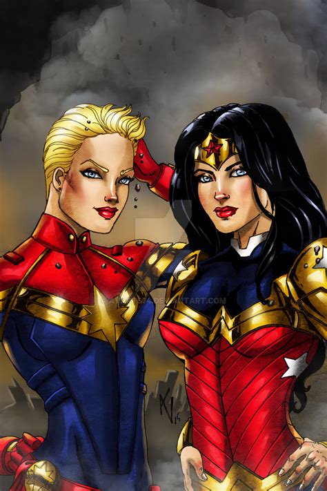 Wonder Woman And Captain Marvel By Avarts74 On Deviantart