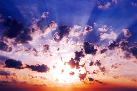 Sun In The Clouds Stock Photo Image Of Sunset Epicenter 29191556