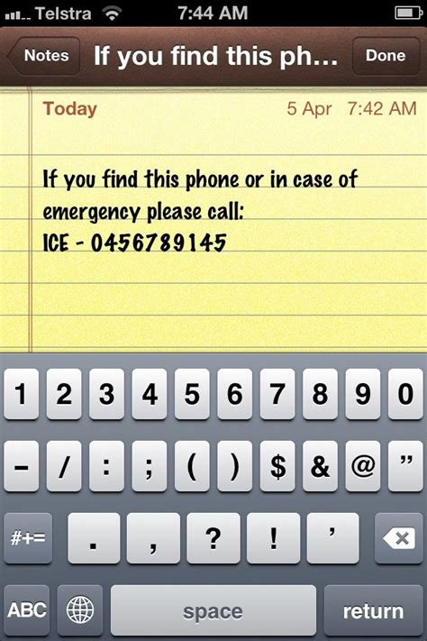 Lock Screen For Iphone In Case Of Emergency Make A Note Of Your