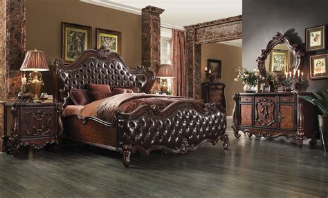 Maybe you would like to learn more about one of these? Acme Versailles 4-Piece Upholstered Bedroom Set in D.Brown ...