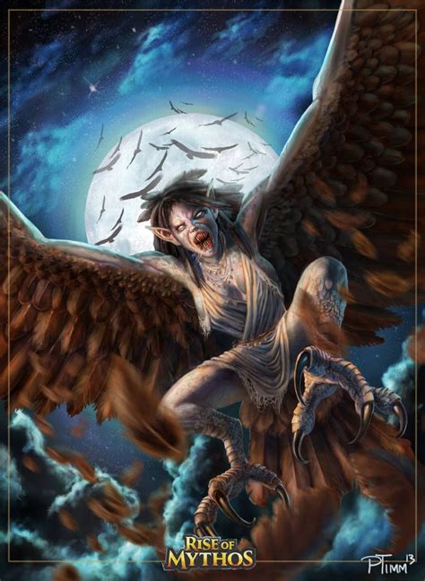 Harpy By Ptimm On Deviantart Dark Fantasy Art Fantasy Creatures