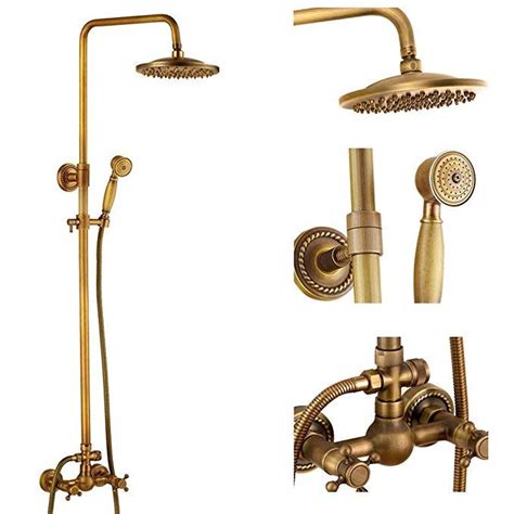 This easy diy tutorial on how to spray paint shower fixtures is the perfect way to upgrade your shower hardware without worrying about annoying plumbing issues. Antique Brass Bathroom Shower Faucet Set Brushed Gold ...