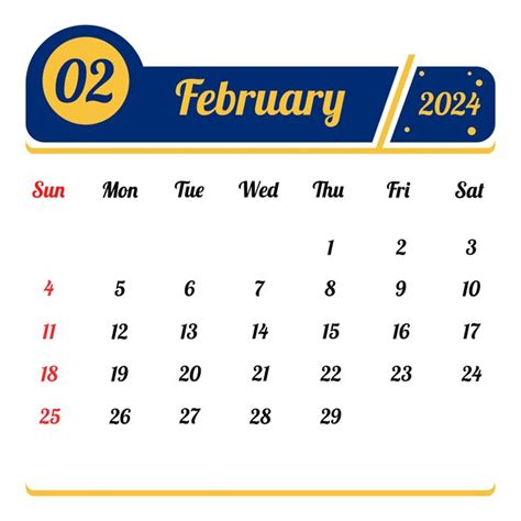 Premium Vector February 2023 Vector Calendar Template