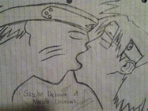 Sasuke And Naruto Kiss By Mishahamlet On Deviantart