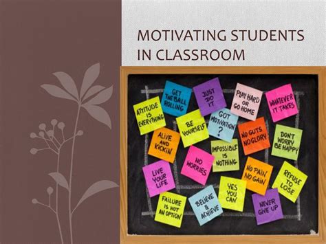 Ppt Motivating Students In Classroom Powerpoint