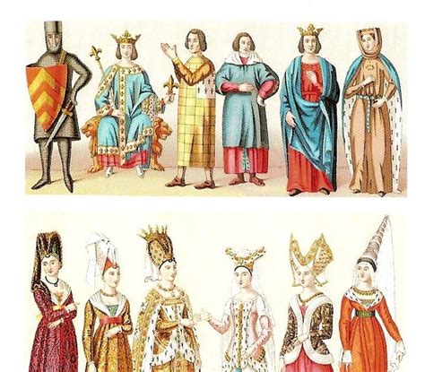 Kuala Skylab August Racinet Costumes France Middle Ages 12th 15th