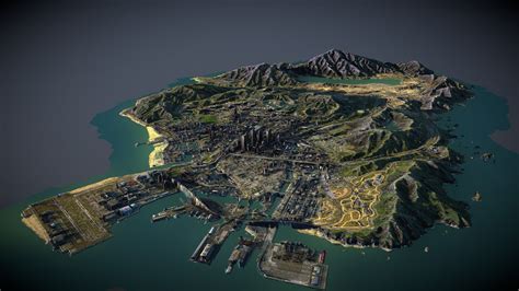 Gtav San Andreas 3d Map 3d Model By V7x Fe9ddaa Sketchfab