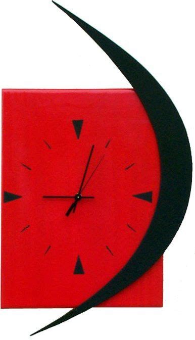 Red And Black Modern Wall Clock Wall Clock Wall Clock Dial Clock