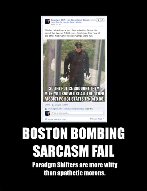 Boston Bombing Sarcasm Fail By Paradigm Shifting On Deviantart